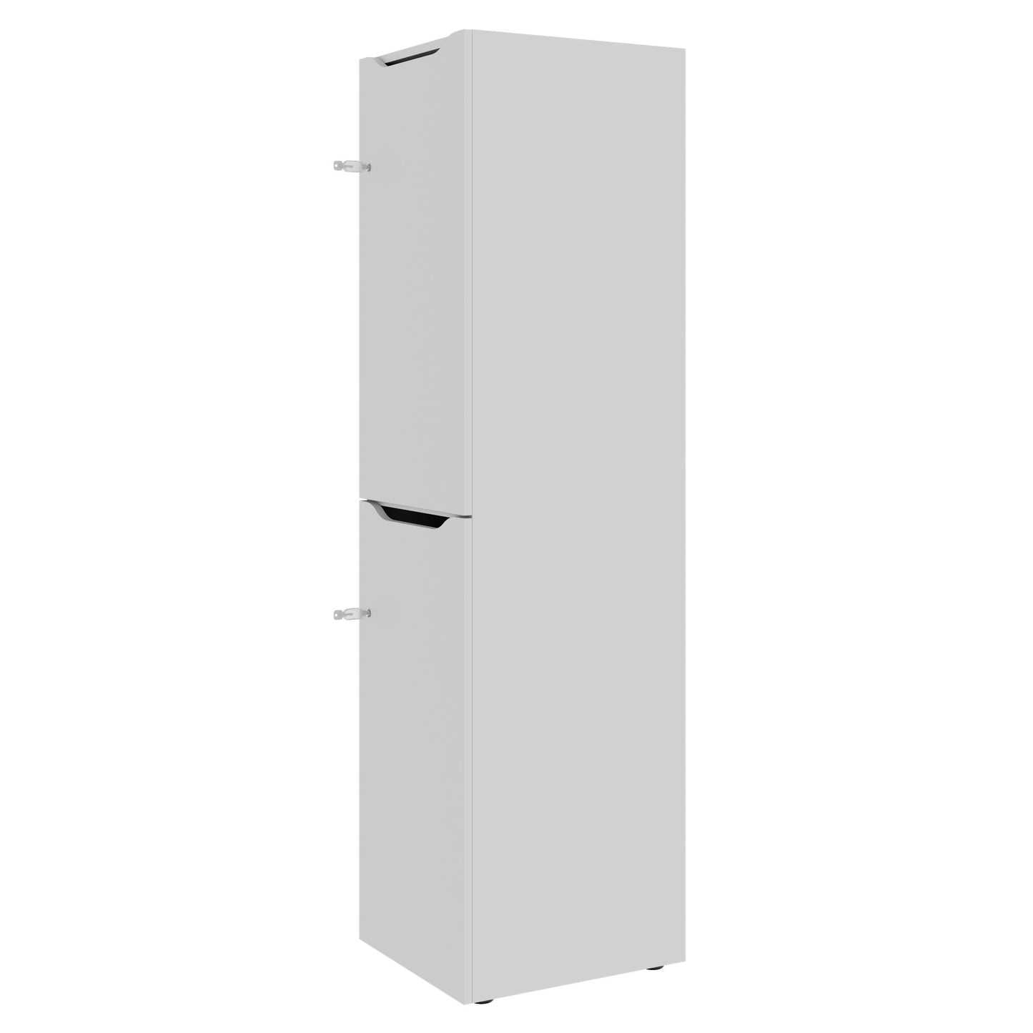 CHOICE Spind | 450 x 1820 mm, 2 große oder 4 kleine Schließfächer, Perlgrau