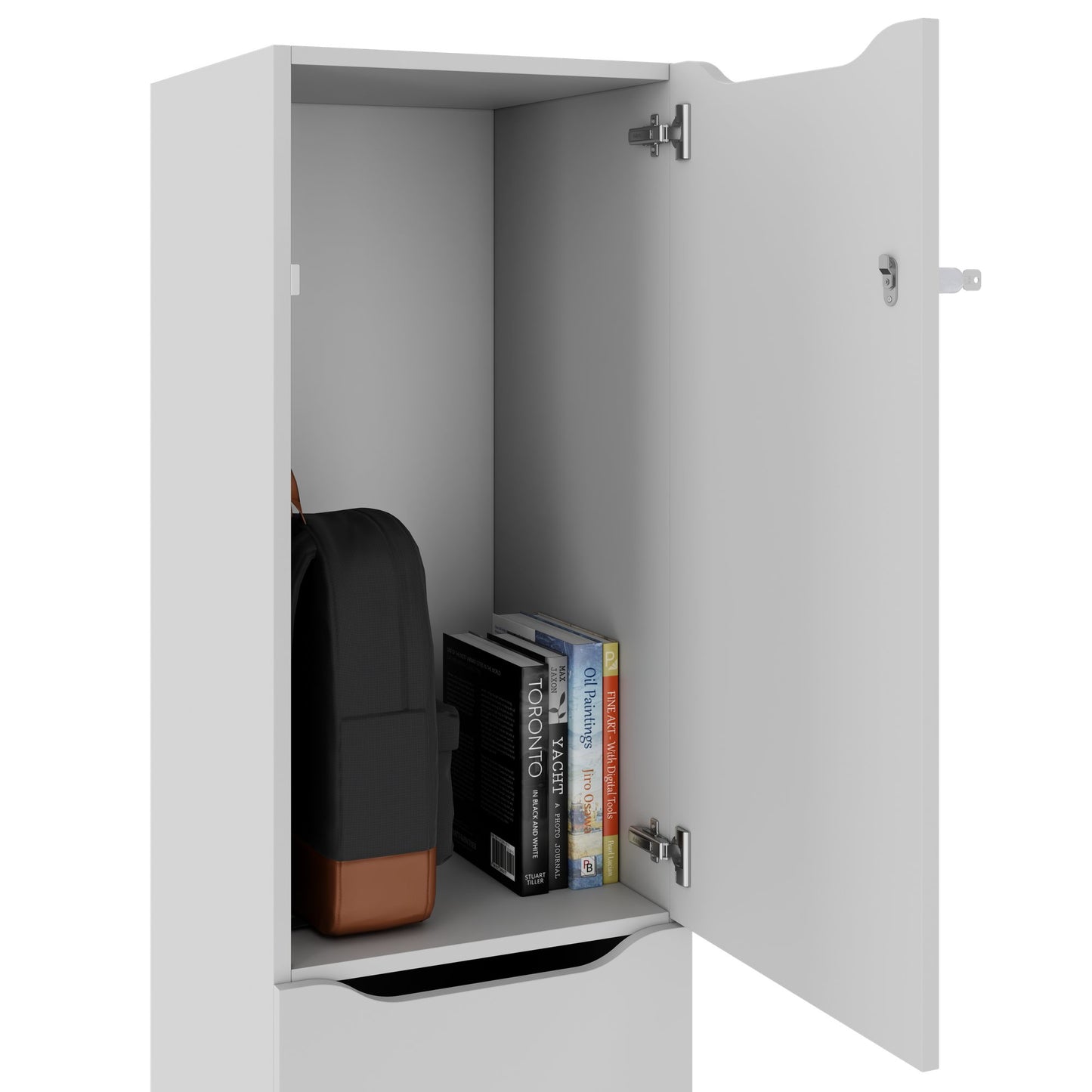 CHOICE Spind | 450 x 1820 mm, 2 große oder 4 kleine Schließfächer, Perlgrau