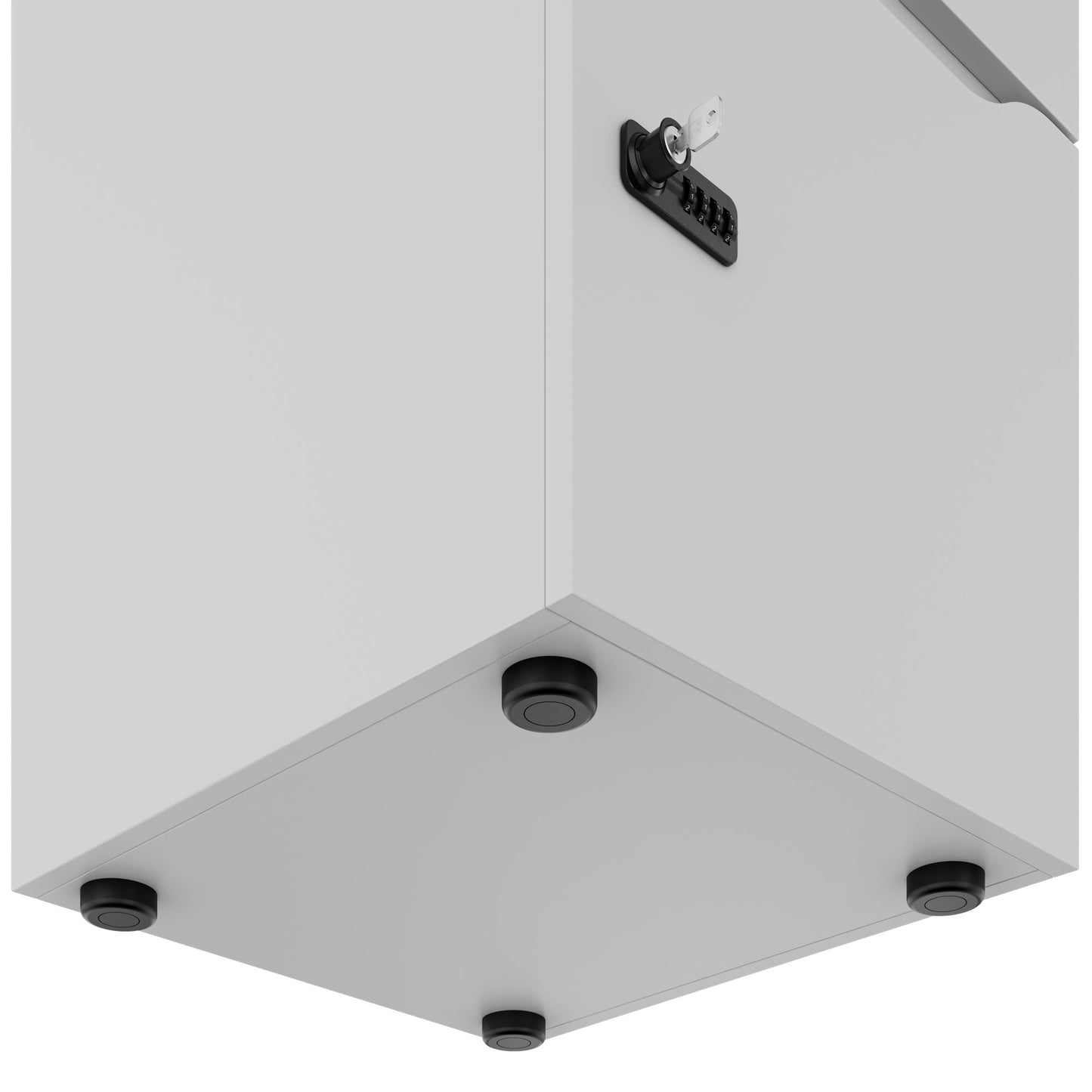 CHOICE Spind | 450 x 1820 mm, 2 große oder 4 kleine Schließfächer, Perlgrau