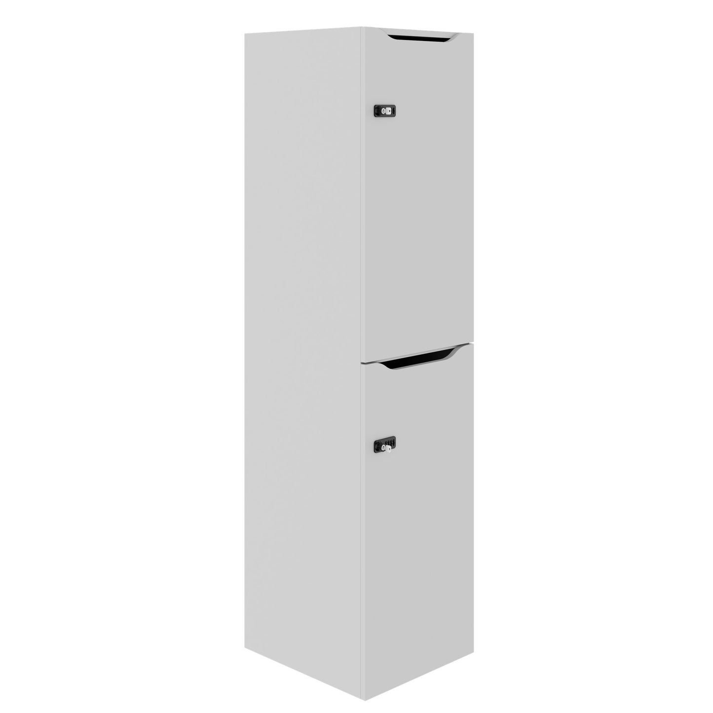 CHOICE Spind | 450 x 1820 mm, 2 große oder 4 kleine Schließfächer, Perlgrau