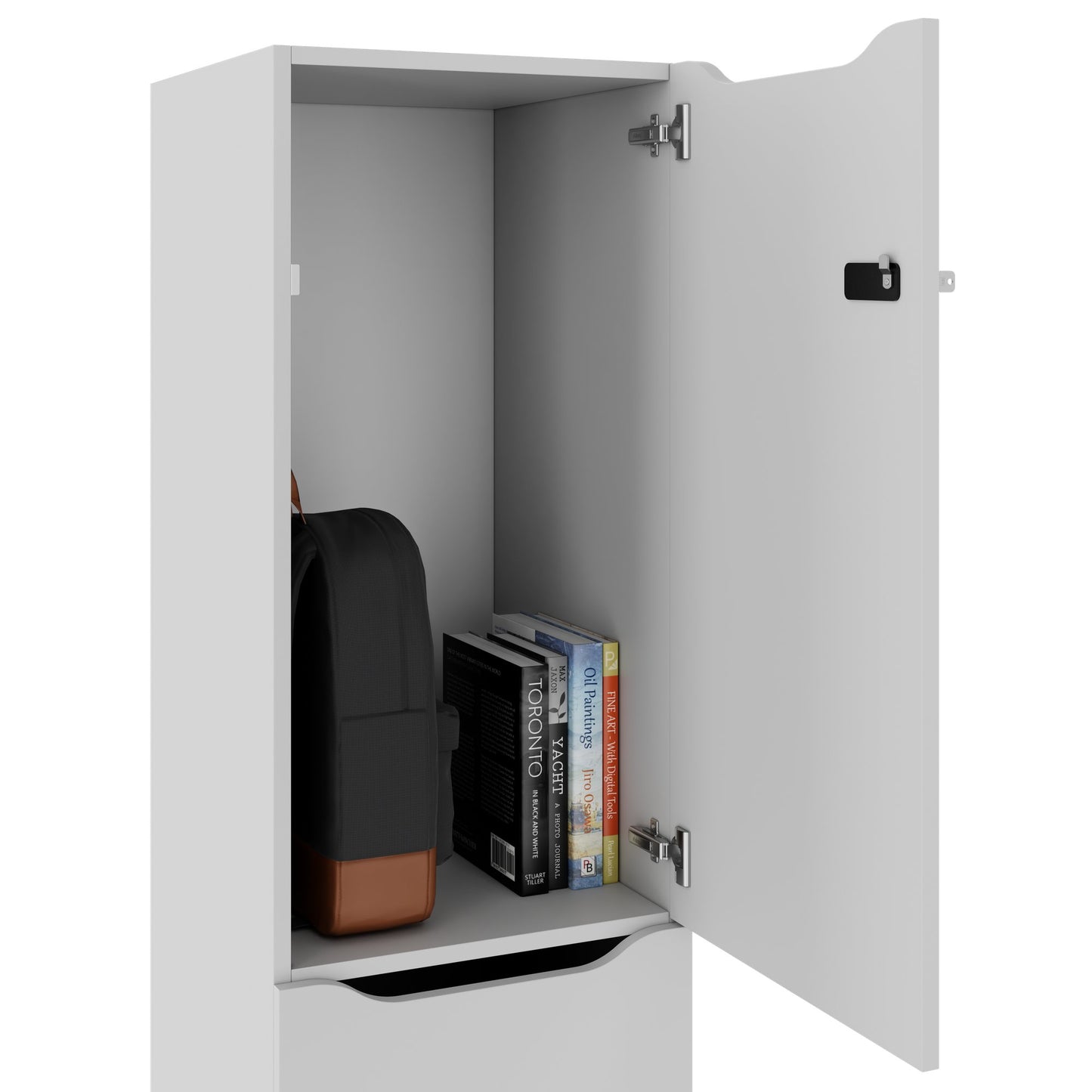 CHOICE Spind | 450 x 1820 mm, 2 große oder 4 kleine Schließfächer, Perlgrau