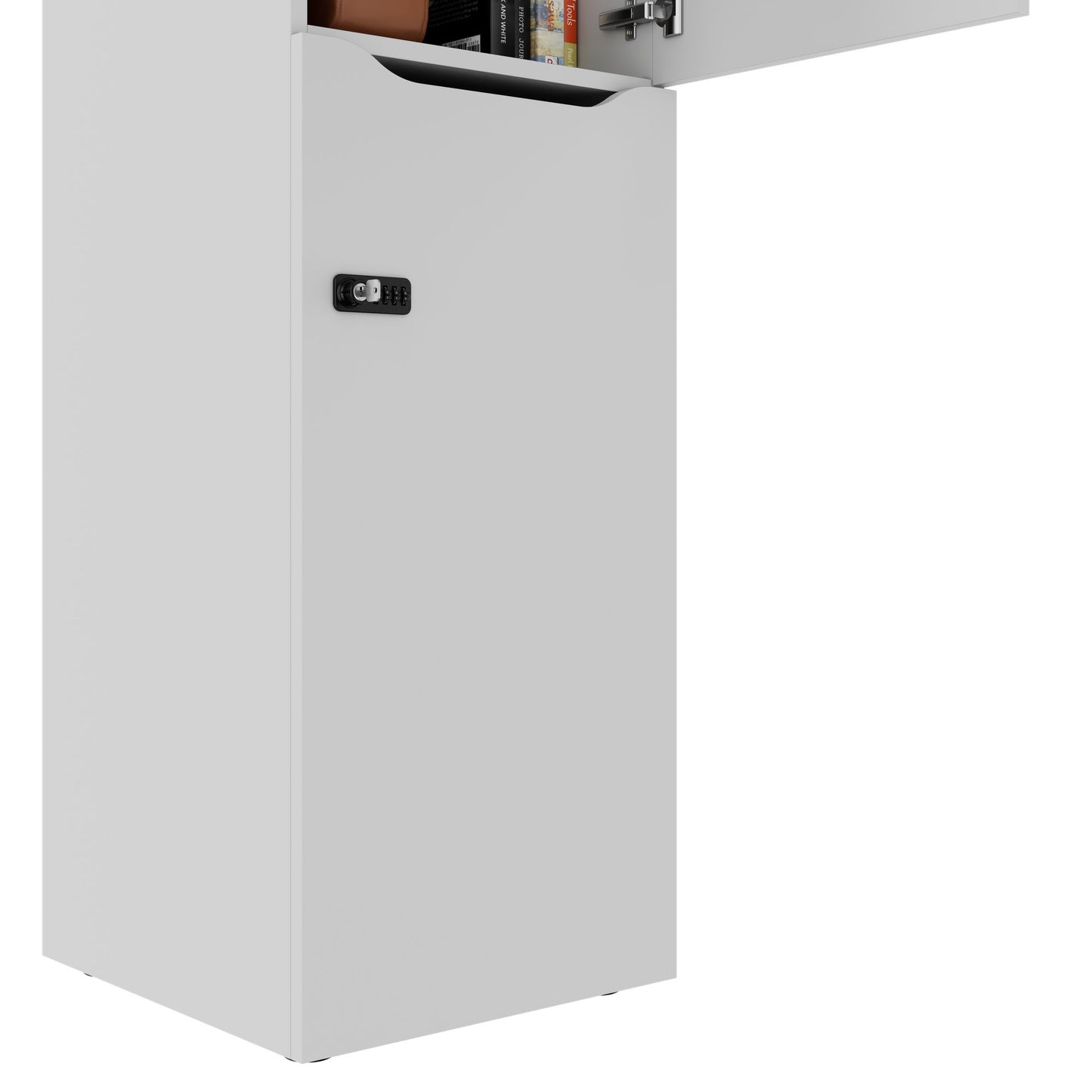 CHOICE Spind | 450 x 1820 mm, 2 große oder 4 kleine Schließfächer, Perlgrau