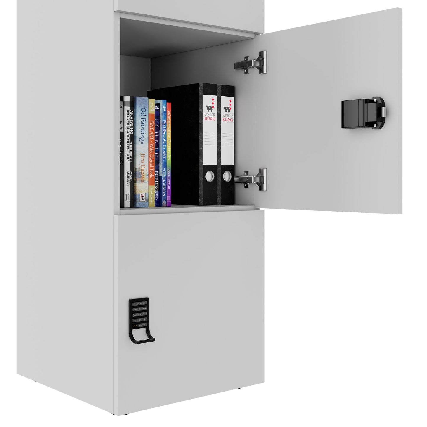 CHOICE Spind | 450 x 1820 mm, 2 große oder 4 kleine Schließfächer, Perlgrau