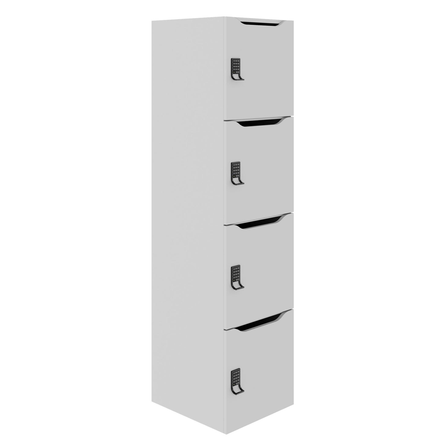 CHOICE Spind | 450 x 1820 mm, 2 große oder 4 kleine Schließfächer, Perlgrau