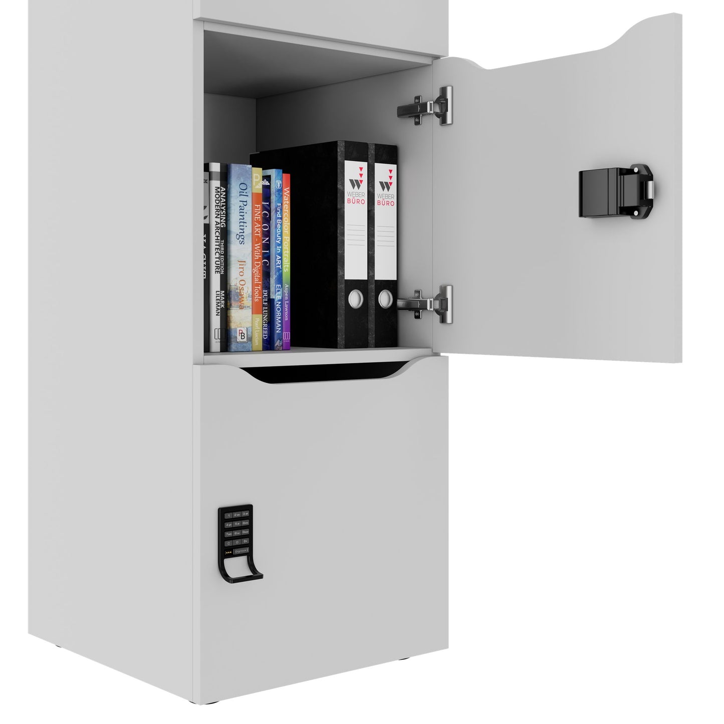 CHOICE Spind | 450 x 1820 mm, 2 große oder 4 kleine Schließfächer, Perlgrau