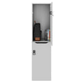 Armoire CHOICE | 450 x 1820 mm, 2 grands casiers ou 4 petits casiers, gris perle - 2 Thumbnail Image