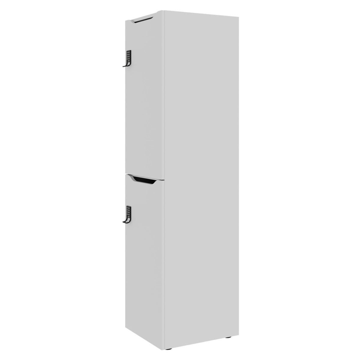 Armoire CHOICE | 450 x 1820 mm, 2 grands casiers ou 4 petits casiers, gris perle - 3 Lightbox Main Image
