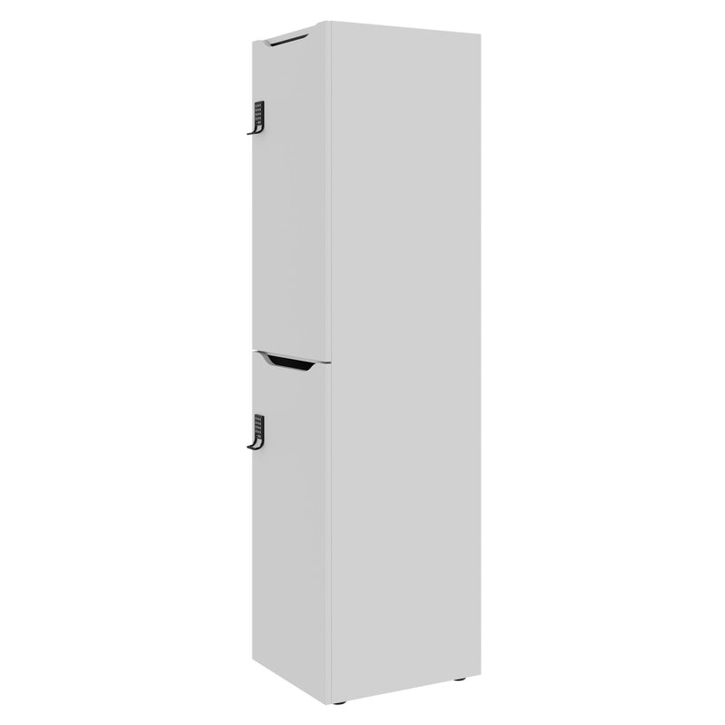 Armoire CHOICE | 450 x 1820 mm, 2 grands casiers ou 4 petits casiers, gris perle - 3 Main Image