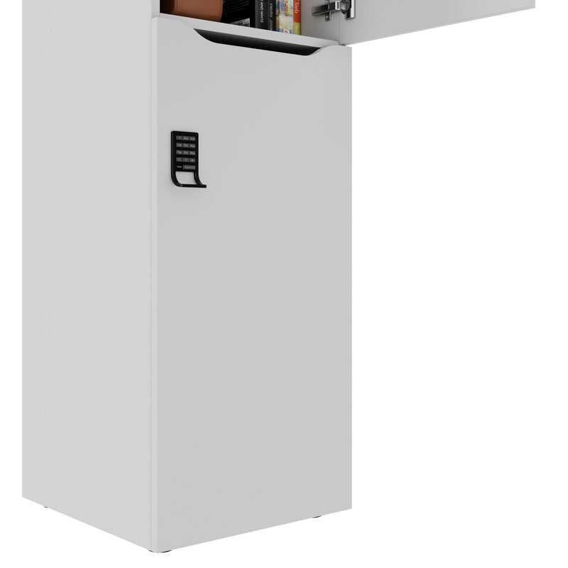 Armoire CHOICE | 450 x 1820 mm, 2 grands casiers ou 4 petits casiers, gris perle - 5 Main Image