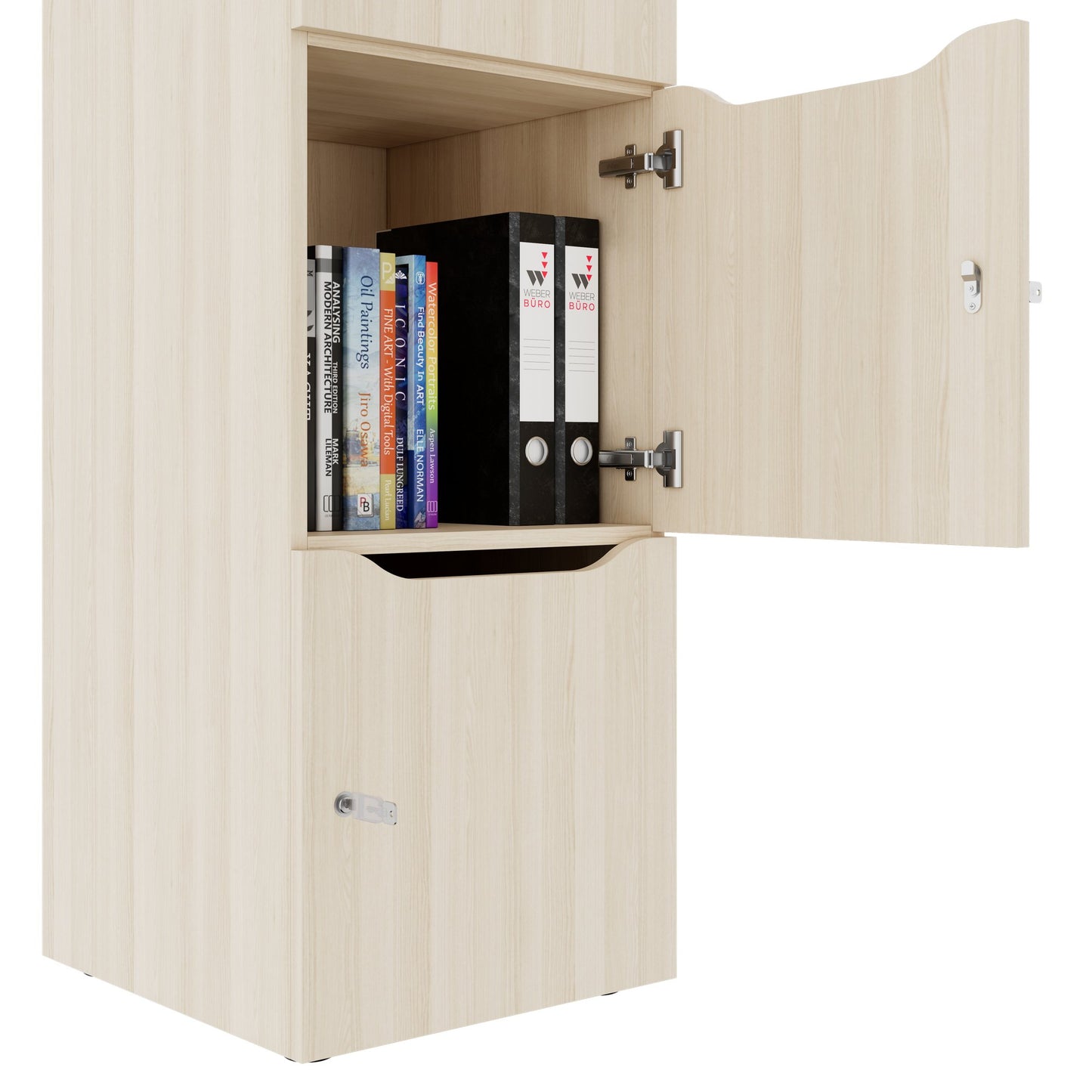 CHOICE Spind | 450 x 1820 mm, 2 große oder 4 kleine Schließfächer, Sandesche