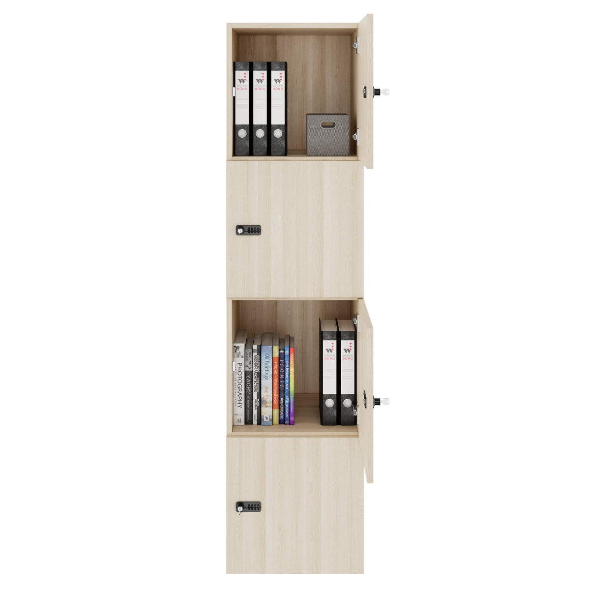 Armadietto CHOICE | 450 x 1820 mm, 2 armadietti grandi o 4 piccoli, finitura sabbia - 2 Lightbox Main Image