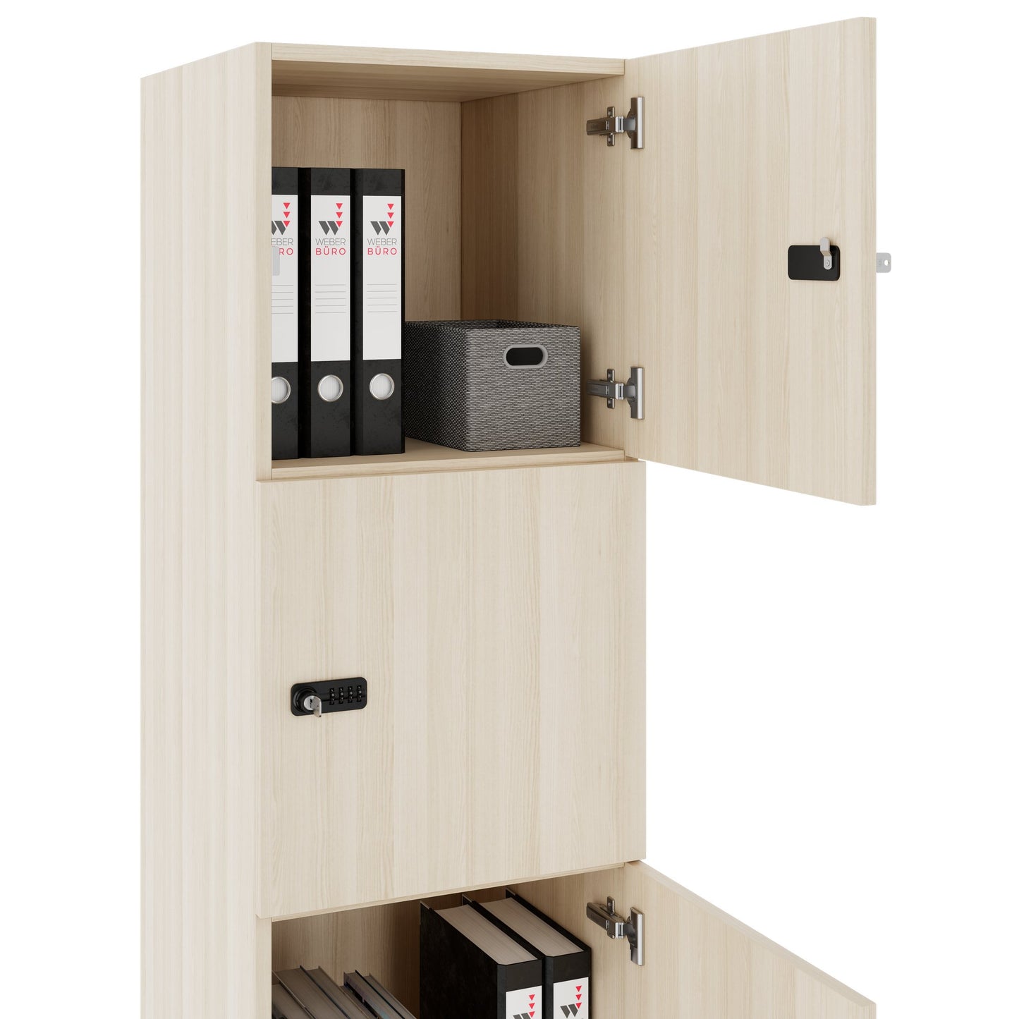 CHOICE Spind | 450 x 1820 mm, 2 große oder 4 kleine Schließfächer, Sandesche