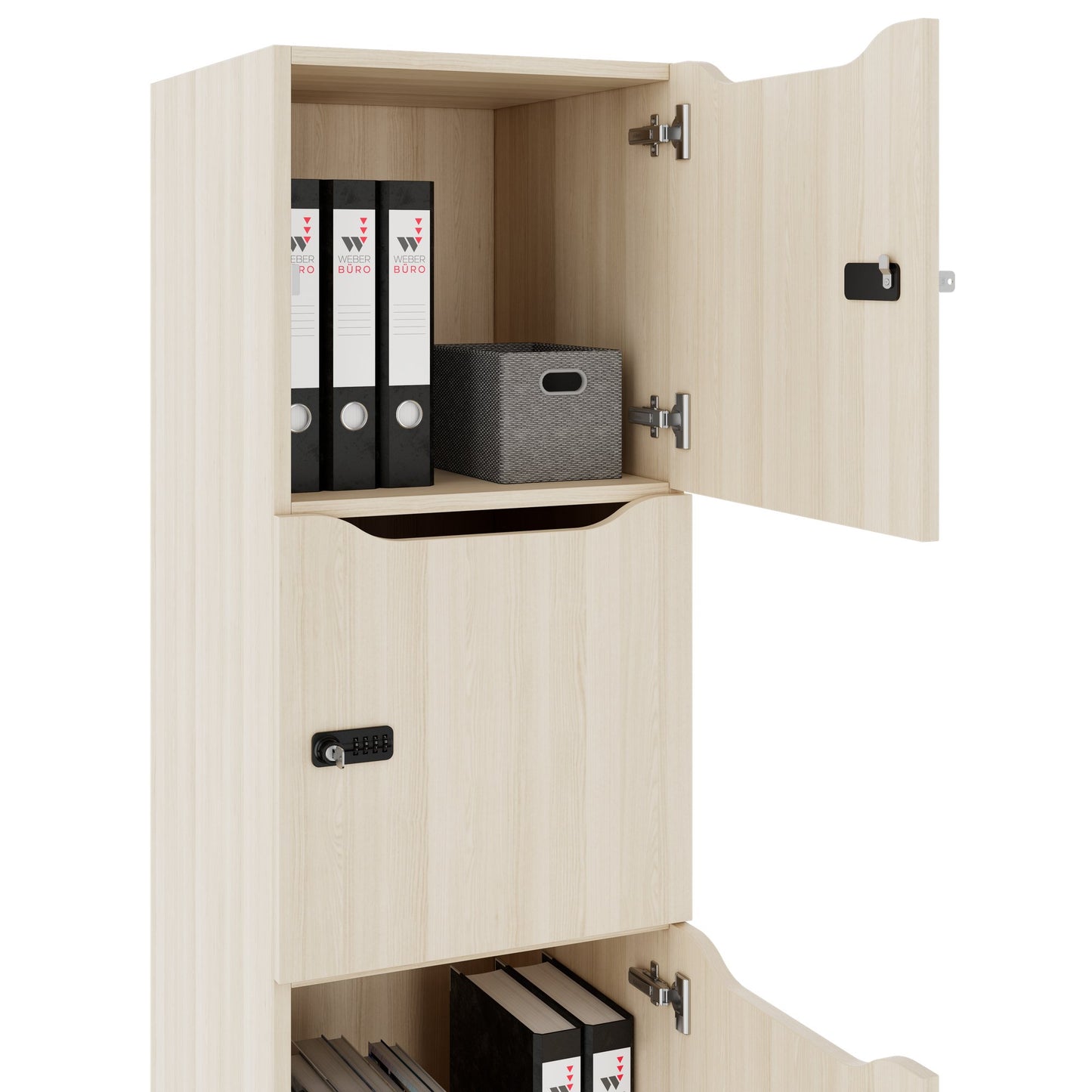 CHOICE Spind | 450 x 1820 mm, 2 große oder 4 kleine Schließfächer, Sandesche