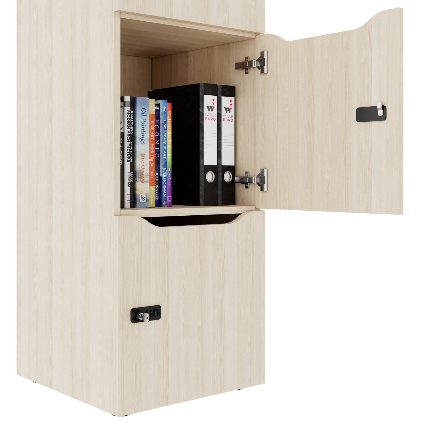 CHOICE Spind | 450 x 1820 mm, 2 große oder 4 kleine Schließfächer, Sandesche