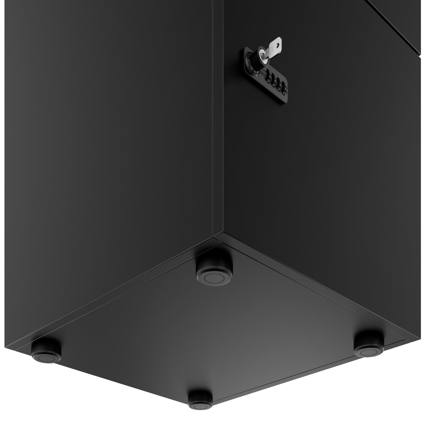 CHOICE Spind | 450 x 1820 mm, 2 große oder 4 kleine Schließfächer, Schwarz