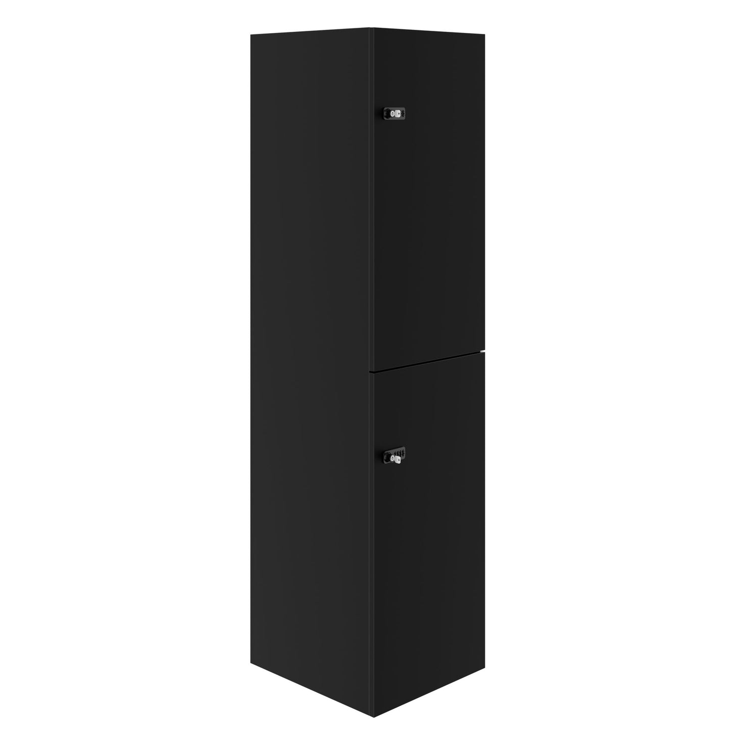 CHOICE Spind | 450 x 1820 mm, 2 große oder 4 kleine Schließfächer, Schwarz