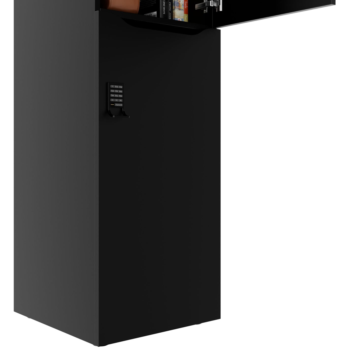 CHOICE Spind | 450 x 1820 mm, 2 große oder 4 kleine Schließfächer, Schwarz