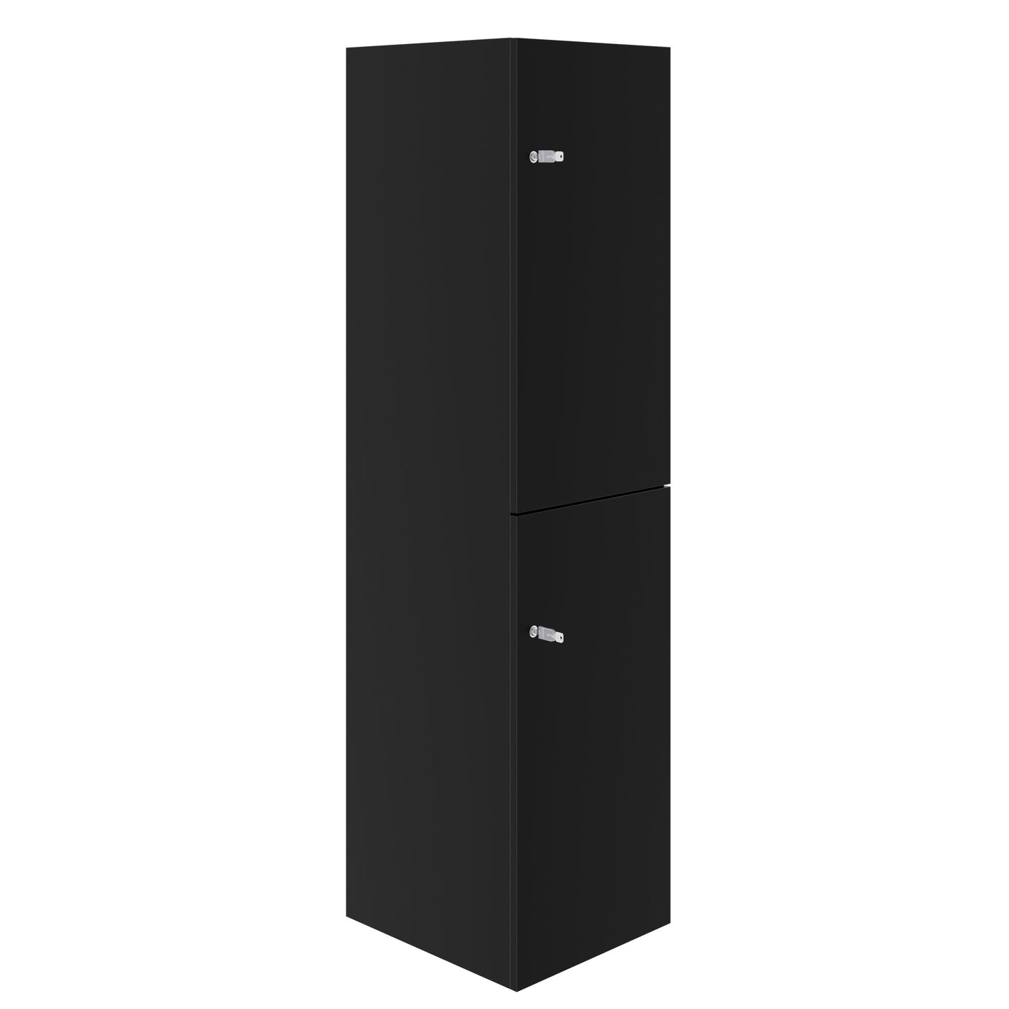 CHOICE Spind | 450 x 1820 mm, 2 große oder 4 kleine Schließfächer, Schwarz