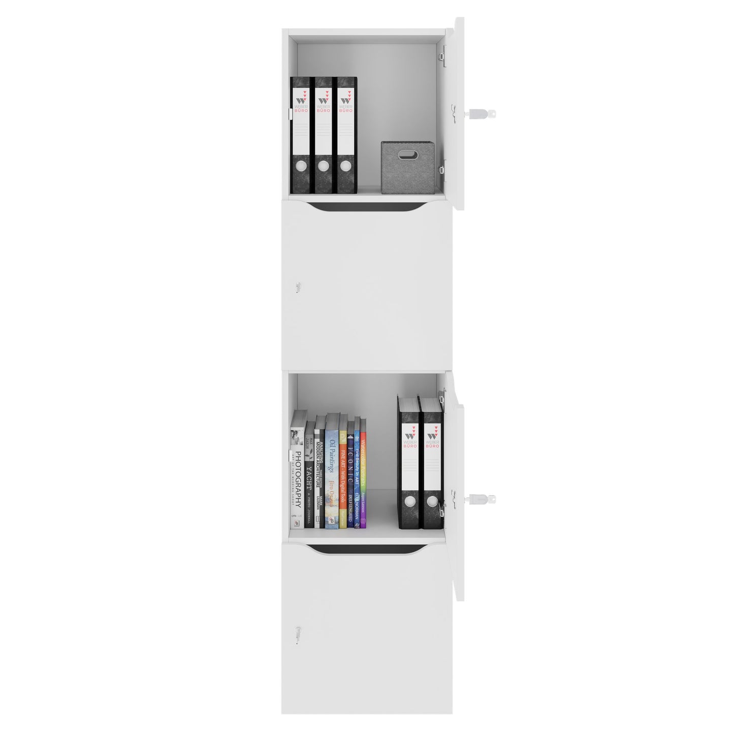 CHOICE Locker | 450 x 1820 mm, 2 large or 4 small lockers, white