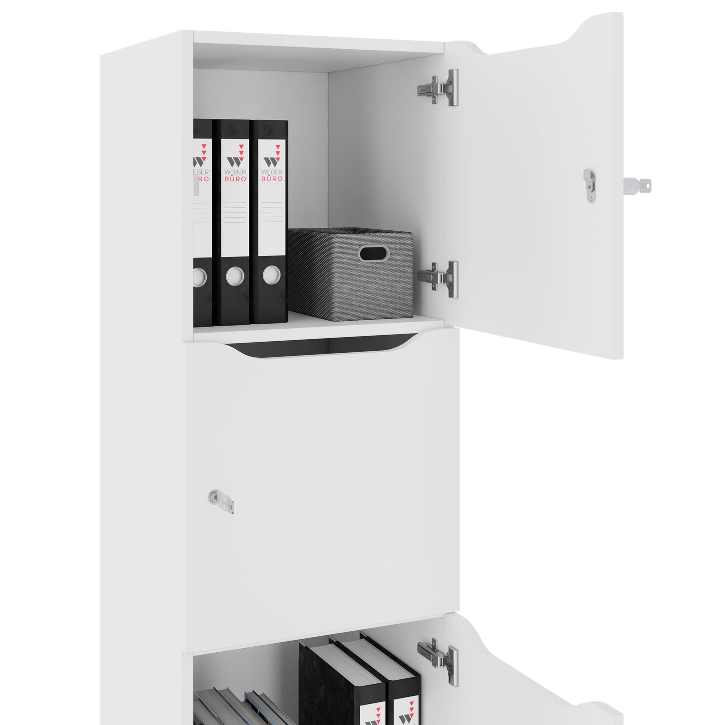 CHOICE Locker | 450 x 1820 mm, 2 large or 4 small lockers, white