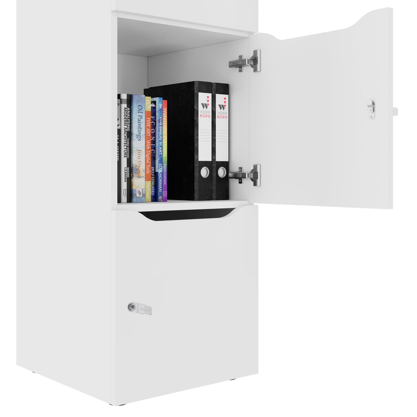 CHOICE Locker | 450 x 1820 mm, 2 large or 4 small lockers, white