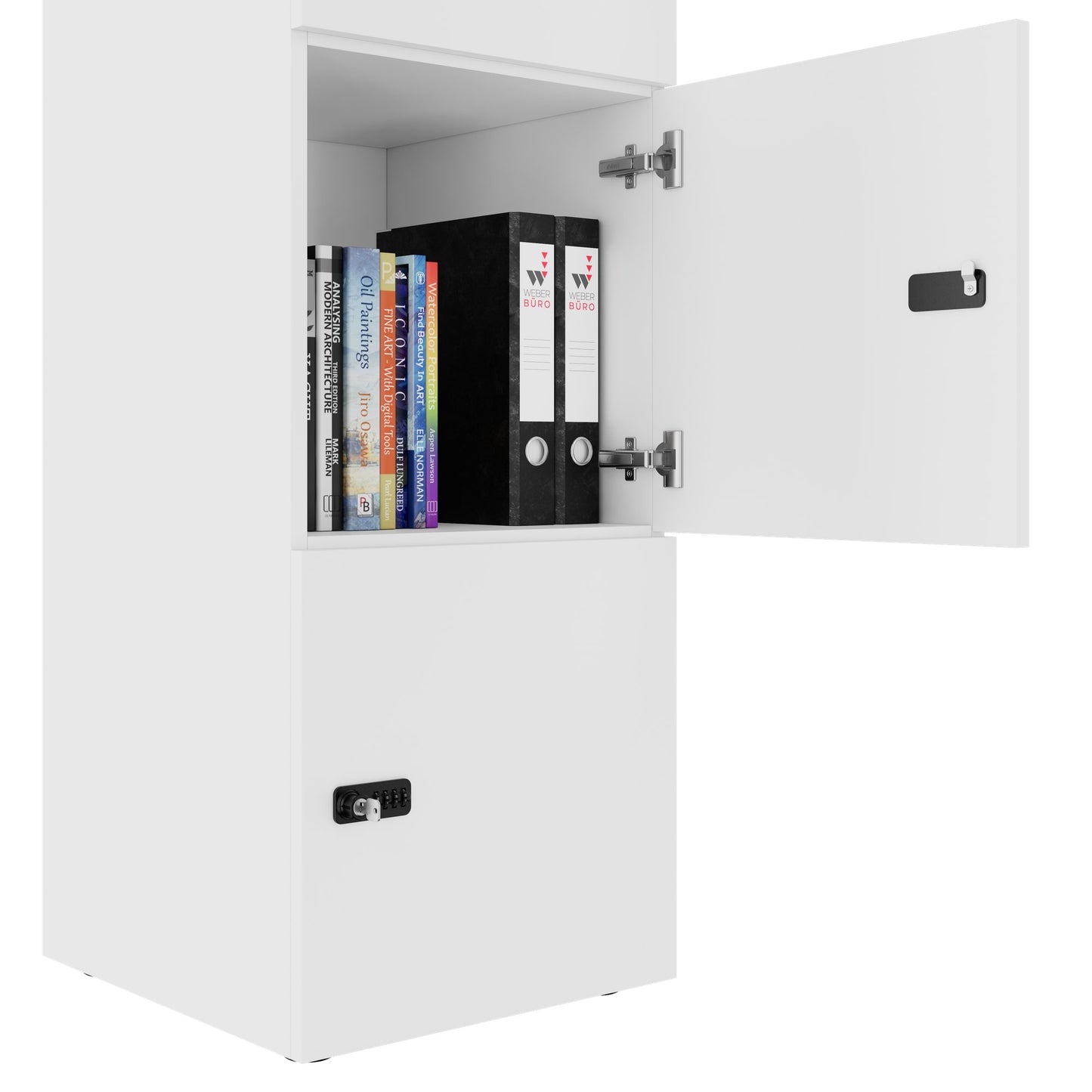 CHOICE Locker | 450 x 1820 mm, 2 large or 4 small lockers, white