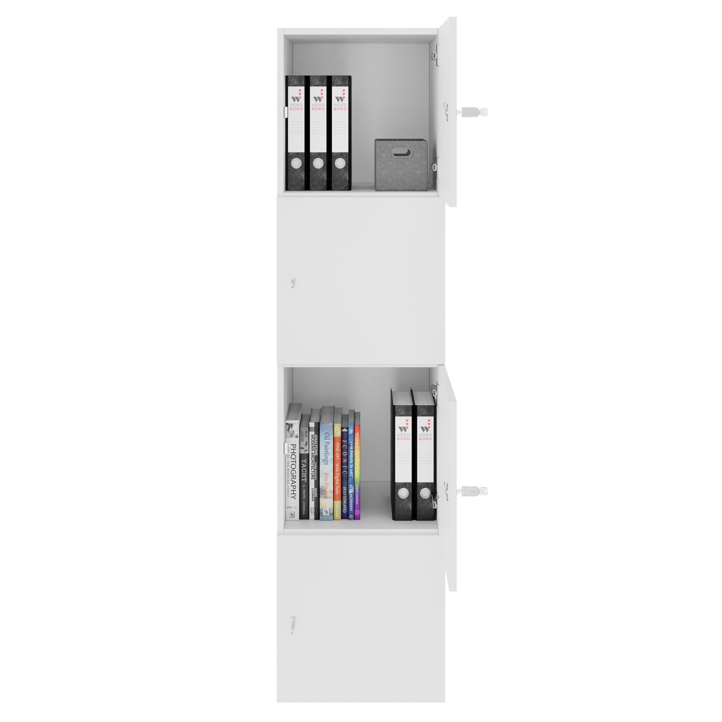 CHOICE Locker | 450 x 1820 mm, 2 large or 4 small lockers, white