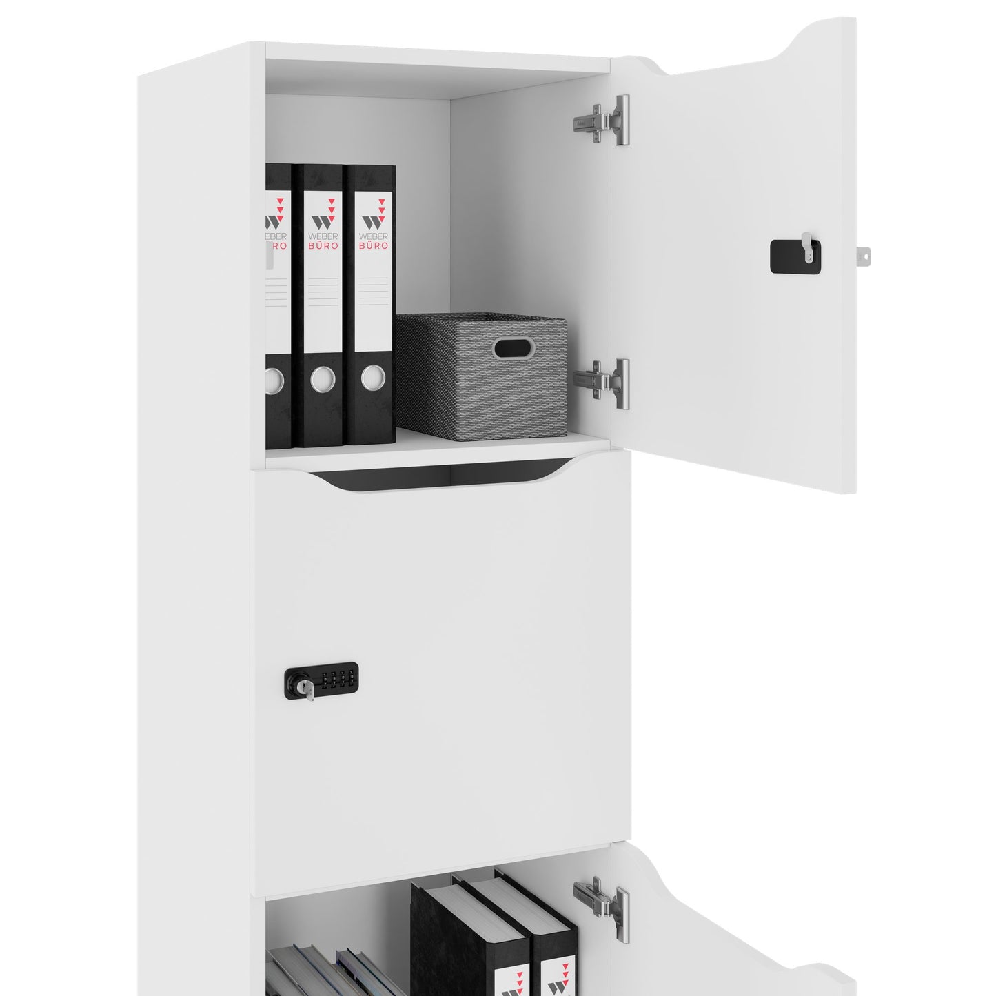CHOICE Locker | 450 x 1820 mm, 2 large or 4 small lockers, white