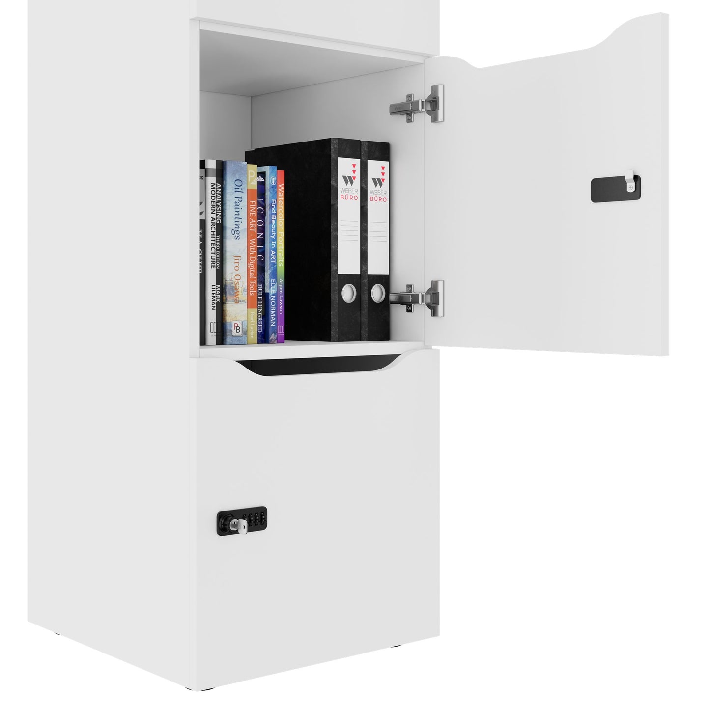 CHOICE Locker | 450 x 1820 mm, 2 large or 4 small lockers, white