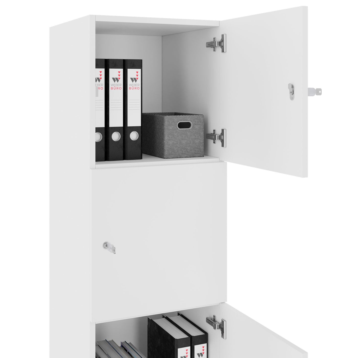 CHOICE Locker | 450 x 1820 mm, 2 large or 4 small lockers, white