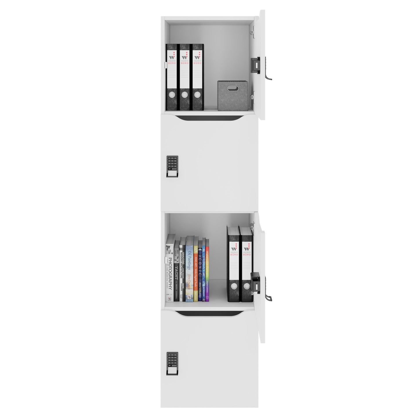 CHOICE Locker | 450 x 1820 mm, 2 large or 4 small lockers, white