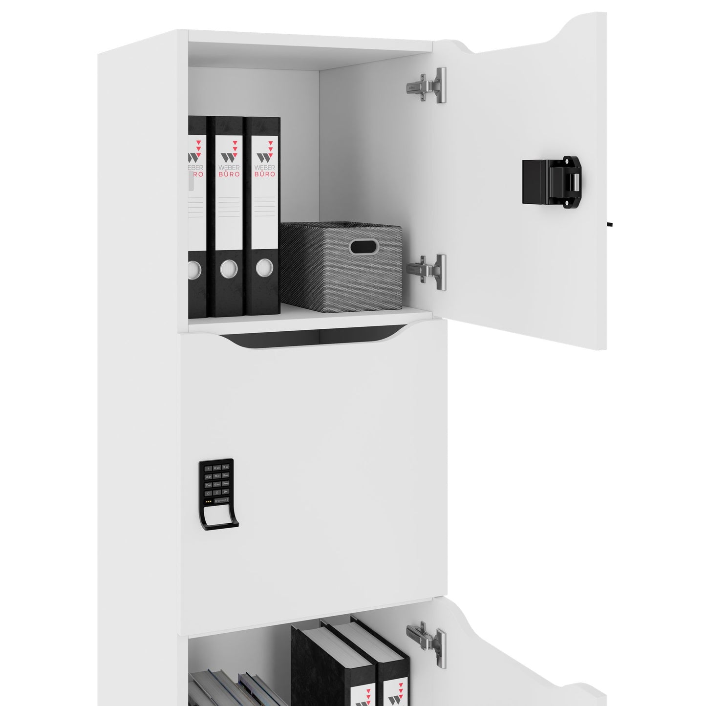 CHOICE Locker | 450 x 1820 mm, 2 large or 4 small lockers, white