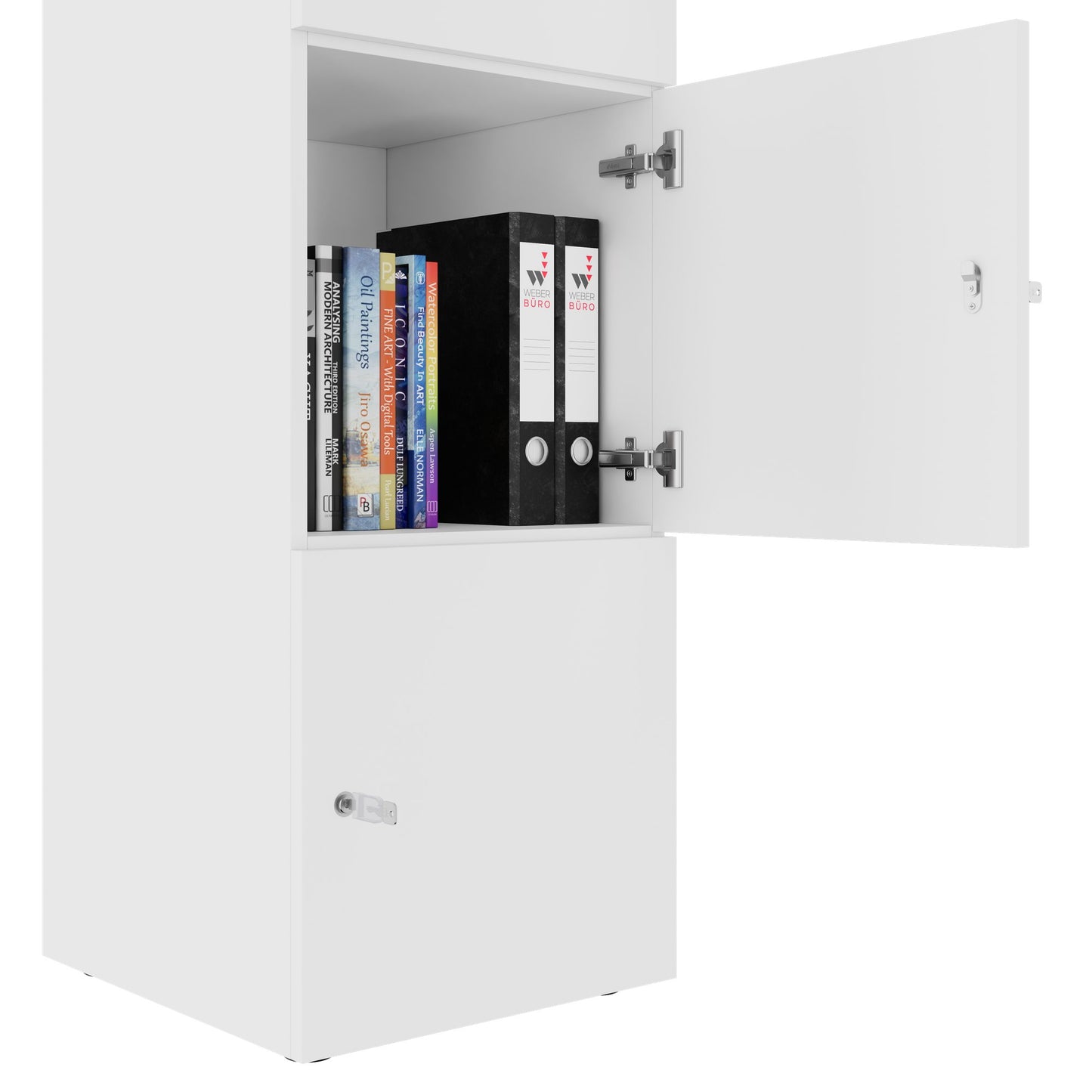 CHOICE Locker | 450 x 1820 mm, 2 large or 4 small lockers, white