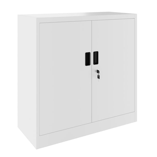 Corex wing door cabinet | 2OH, 900 x 900 mm, steel body, white
