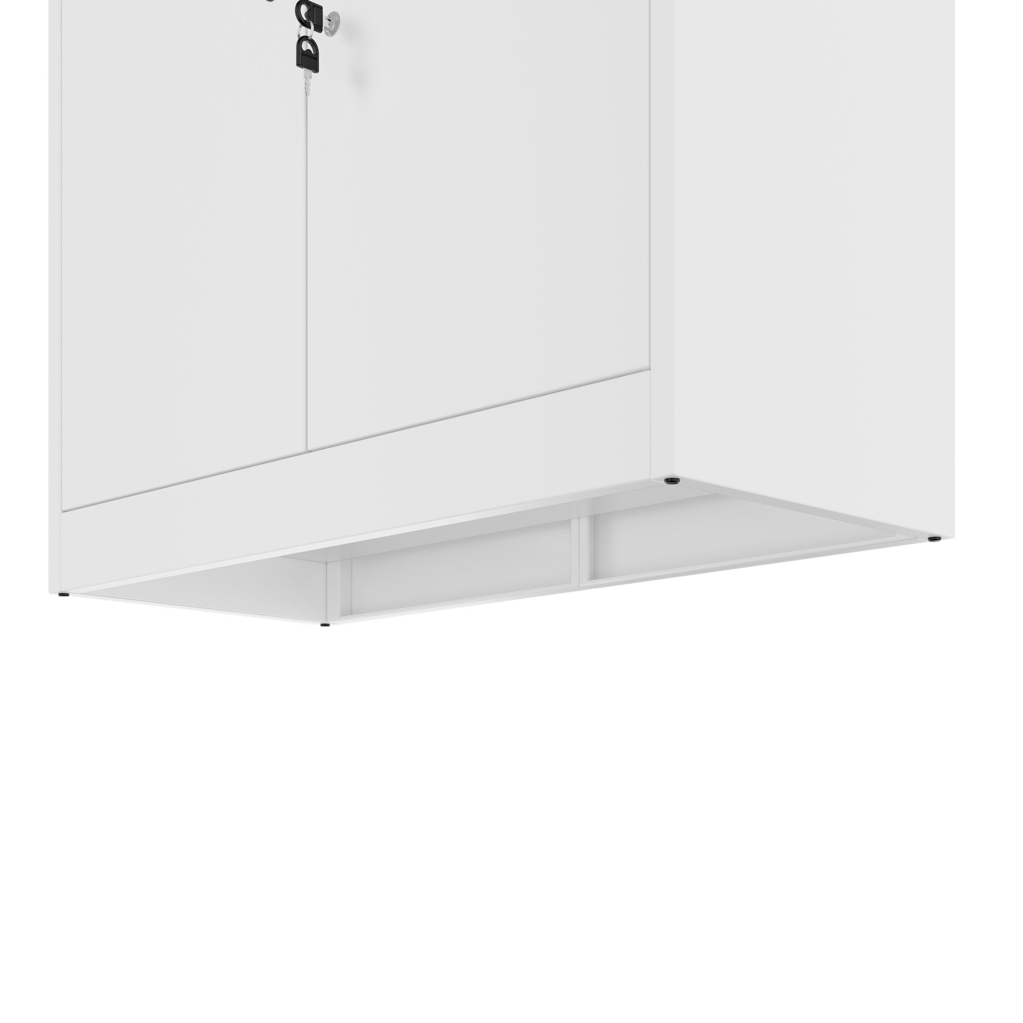 Corex wing door cabinet | 2OH, 900 x 900 mm, steel body, white
