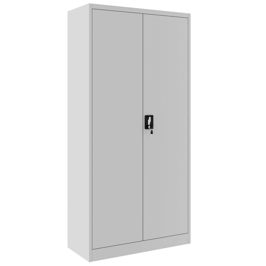 Corex wing door cabinet | 5OH, 900 x 1850 mm, steel body, light gray