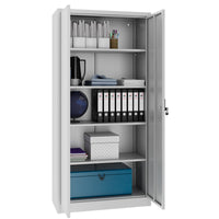 Corex wing door cabinet | 5OH, 900 x 1850 mm, steel body, light gray