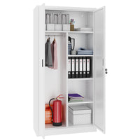 COREX Garderobenschrank | 900 x 1850 mm, Stahlkorpus, Weiss