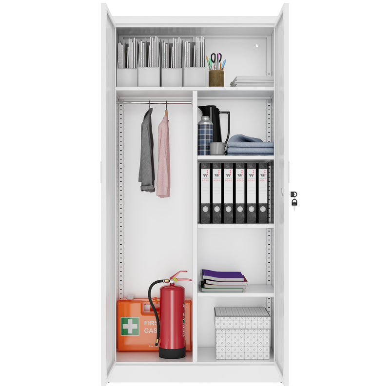 COREX multi-purpose cabinet | 900 x 1850 mm, steel корпус, white  - 5 Main Image