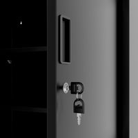 Corex combination cabinet | 5OH, 900 x 1850 mm, steel body, black