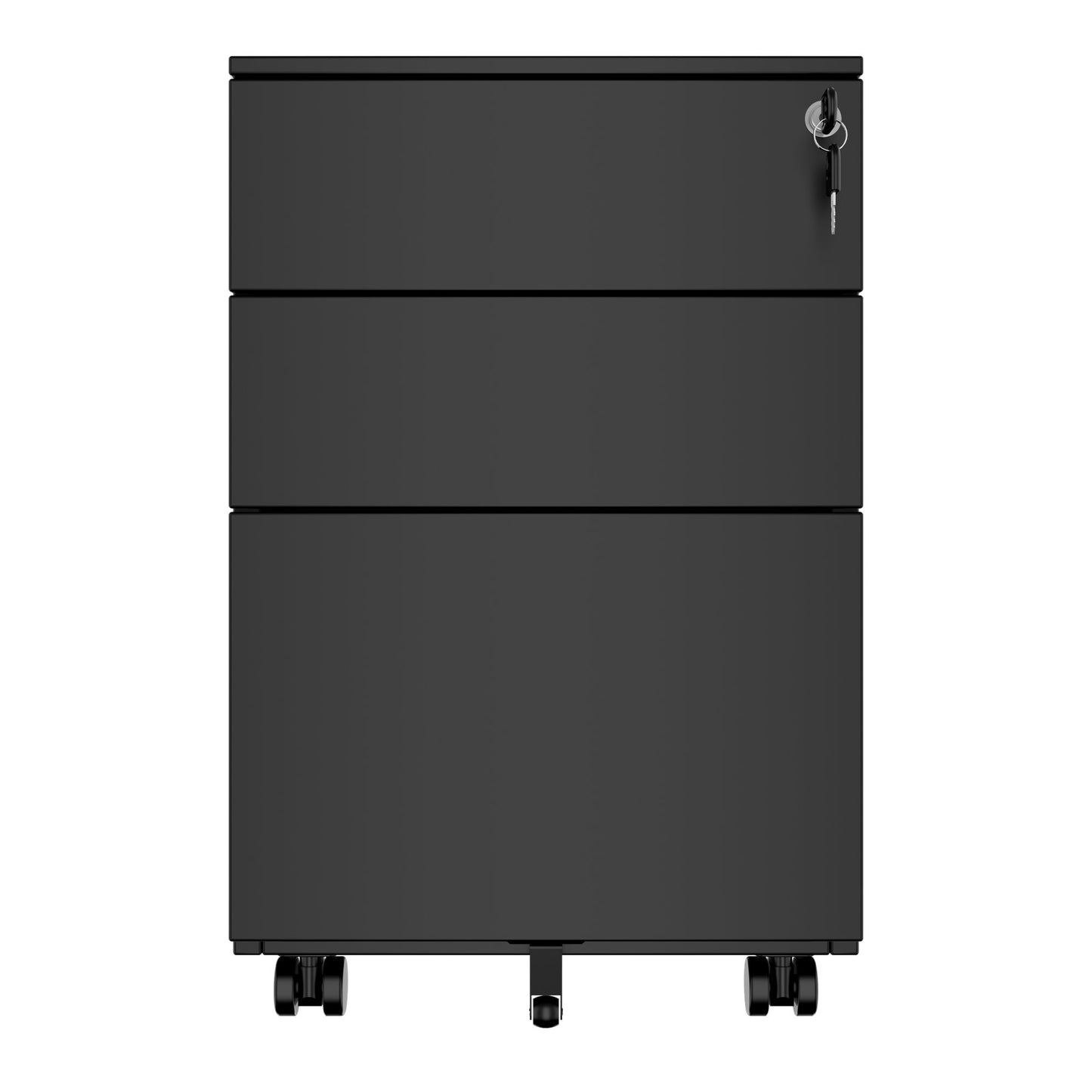 COREX Rollcontainer | 3 Schubladen, 500 mm tief, Schwarz