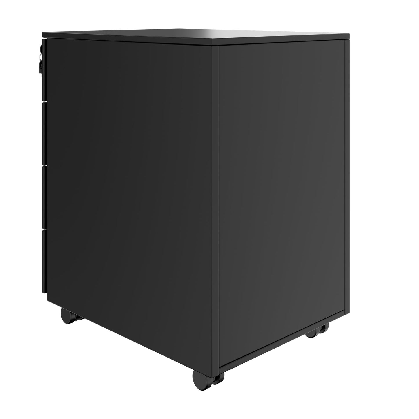 COREX Rollcontainer | 4 Schubladen, 500 mm tief, Schwarz