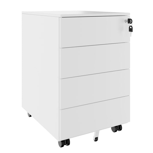 COREX Rollcontainer | 4 Schubladen, 500 mm tief, Weiss