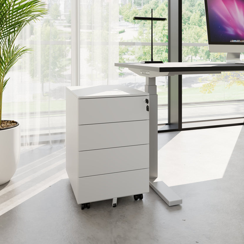 COREX Rollcontainer | 4 Schubladen, 500 mm tief, Weiss