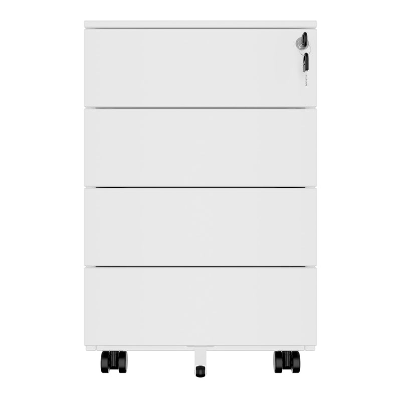 COREX caisson à roulettes | 4 tiroirs, 500 mm de profondeur, blanc  - 3 Main Image