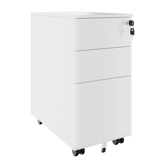 COREX SMALL Rollcontainer | 3 Schubladen, 520 mm tief, Weiss
