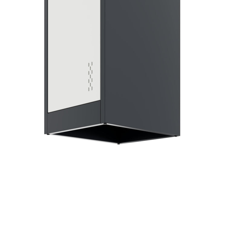 COREX vestiaire métallique | 380 x 1850 mm (1 compartiment verrouillable), corps en acier, anthracite / blanc  - 9 Main Image