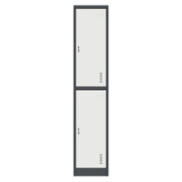 COREX Spind | 380 x 1850 mm (2 Schliessfächer), Stahlkorpus, Anthrazit / Weiss