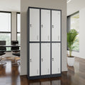 COREX armadietto spogliatoio | 900 x 1850 mm (6 scomparti con serratura), corpo in acciaio, antracite / bianco  - 2 Thumbnail Image