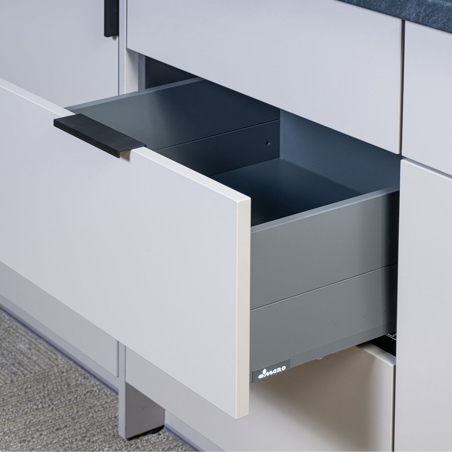 CULINART Büroküche  | 1800 x 2100 mm, Schubladen, Schränke & Kompositspüle